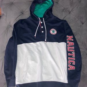 Nautical hoodie, size XL, runs small